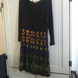 Black muti colored dress